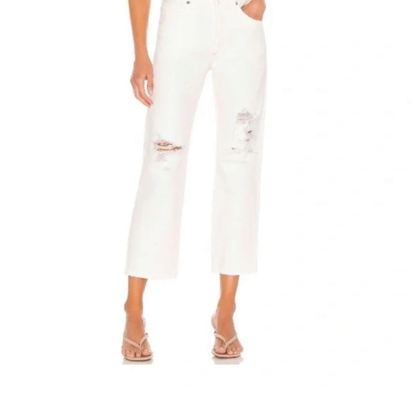 NWT Citizens of Humanity Emery Wide Leg Crop Jeans in Moonstone Winter White 29 - Picture 4 of 5